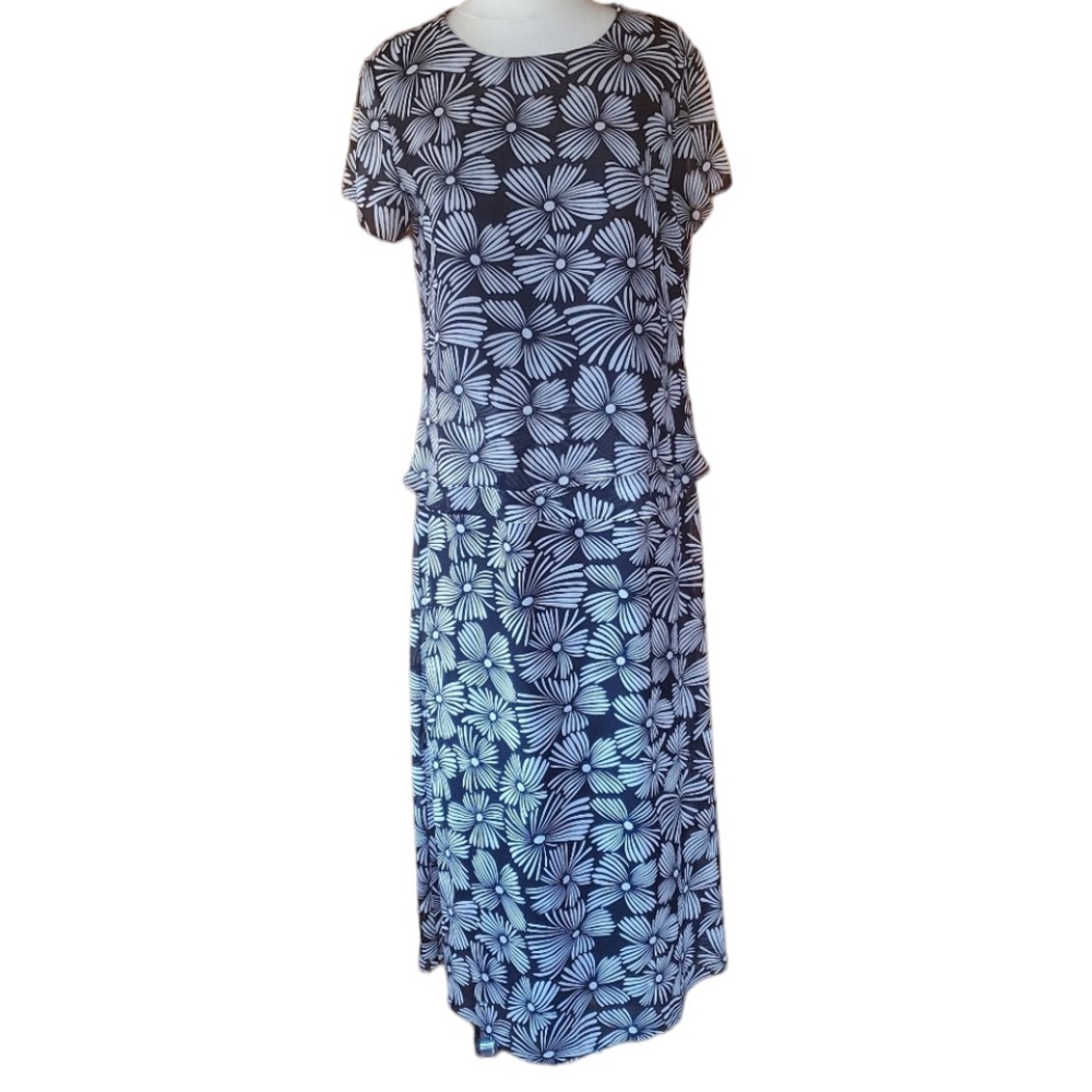 Vintage Mary McFadden Floral‎ Maxi Dress
